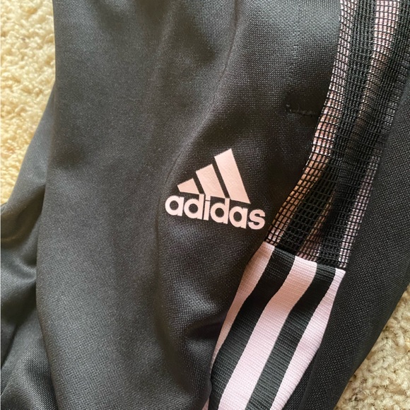 NWT Adidas Tapered Leg Football/Soccer Pants Black and Clear Pink XS - Picture 3 of 4